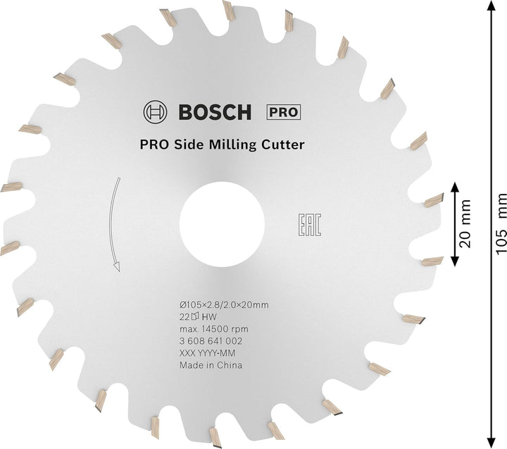 Bosch Professional Nutfr?ser 105 x 20 mm, 22 Zähne, 22 Zähne