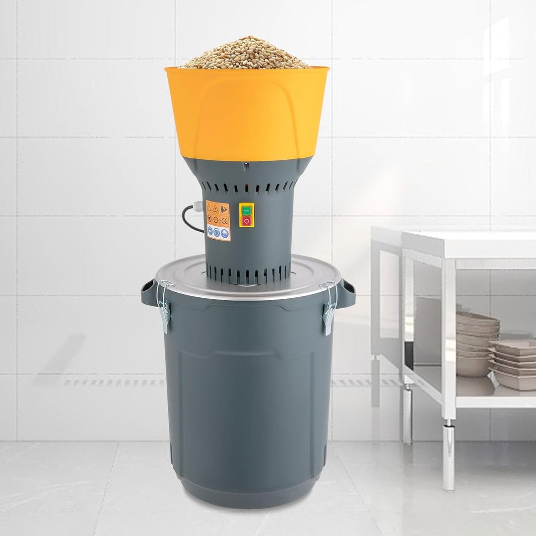Getreidemühle 1300W 50L mit 5 Sieben Kupfermotor | Elektrische Getreidemühle, 50L Auffangbehälter, 5
