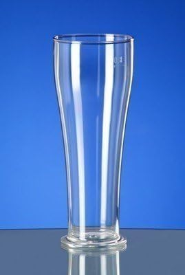 10 Stück Weizenbierglas 0,3l aus Kunststoff - Glasoptik