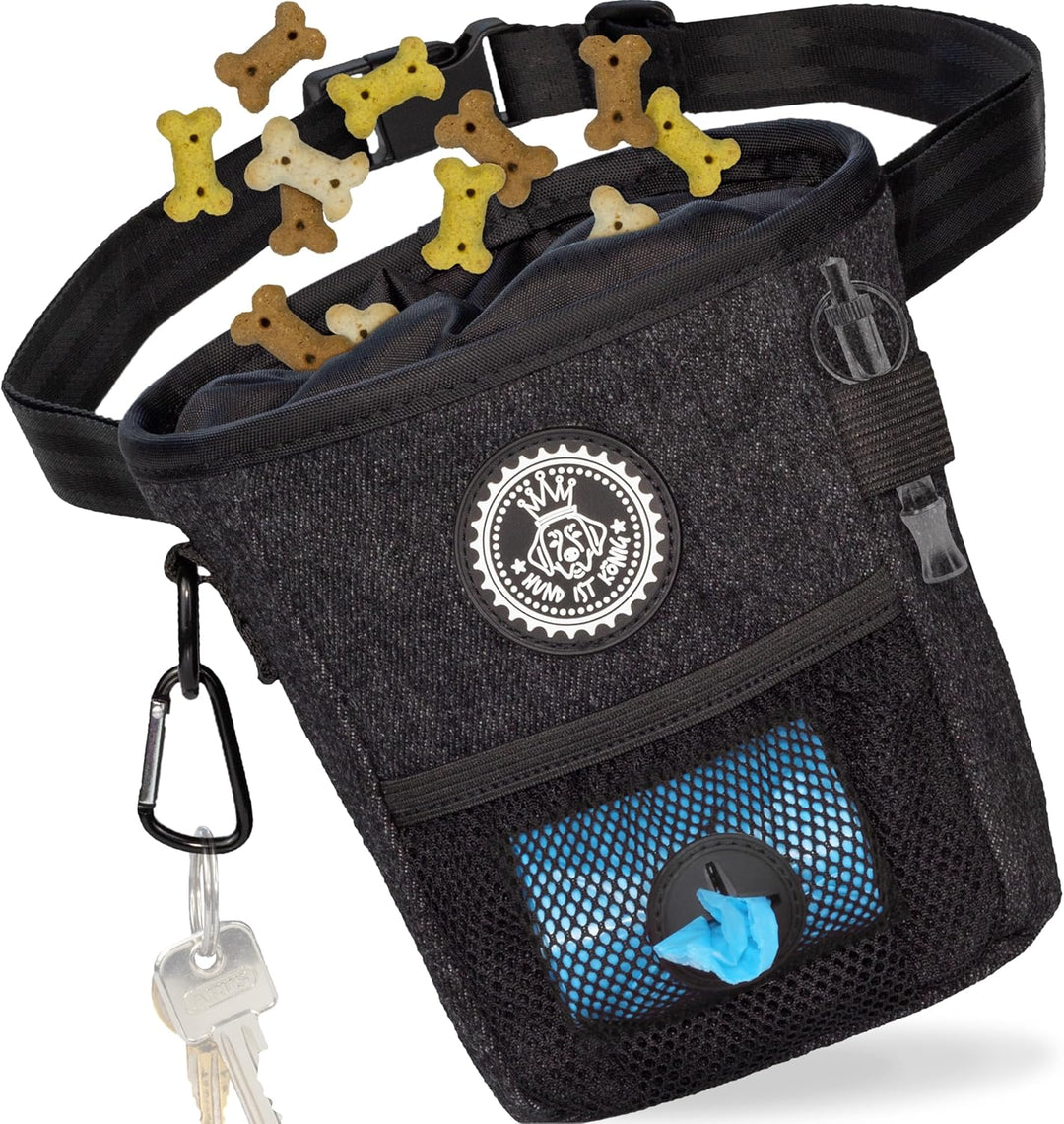 HUND IST KÖNIG® Leckerlibeutel für Hunde-Training - Robuster Futterbeutel Hunde, kompakt & funktiona