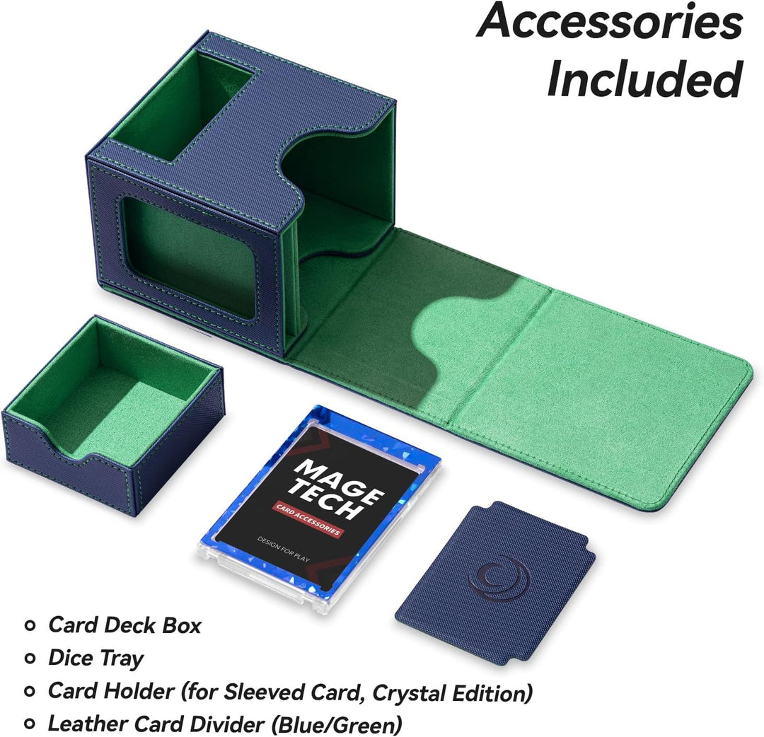 Commander Deck Box für MTG - Patentiertes Design, Commander-Vitrine, Passend für 100 Double-Sleeve-K