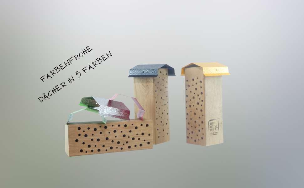 Wildbienenhoteldach Alu Rot