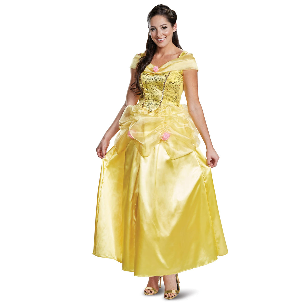 Disguise Damen Belle Deluxe Adult Classic Costume Erwachsenenkostme Large 12-14 US Gelb, Large 12-14