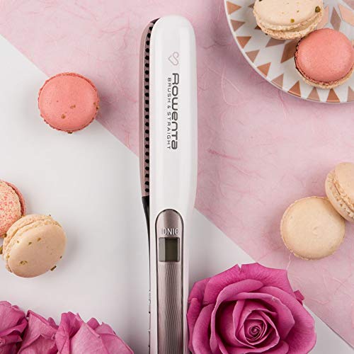 Rowenta Premium Care Brush &amp; Straight SF7510F0 Glätteisen mit integrierter Bürste für natürliches Gl