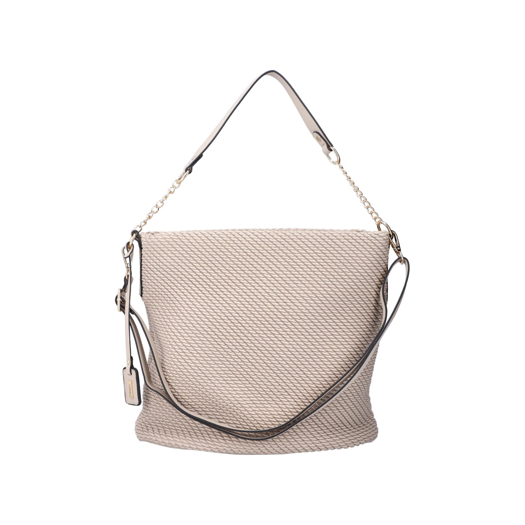Rieker Damen H1331 Hobo Bag, S Beige, Beige