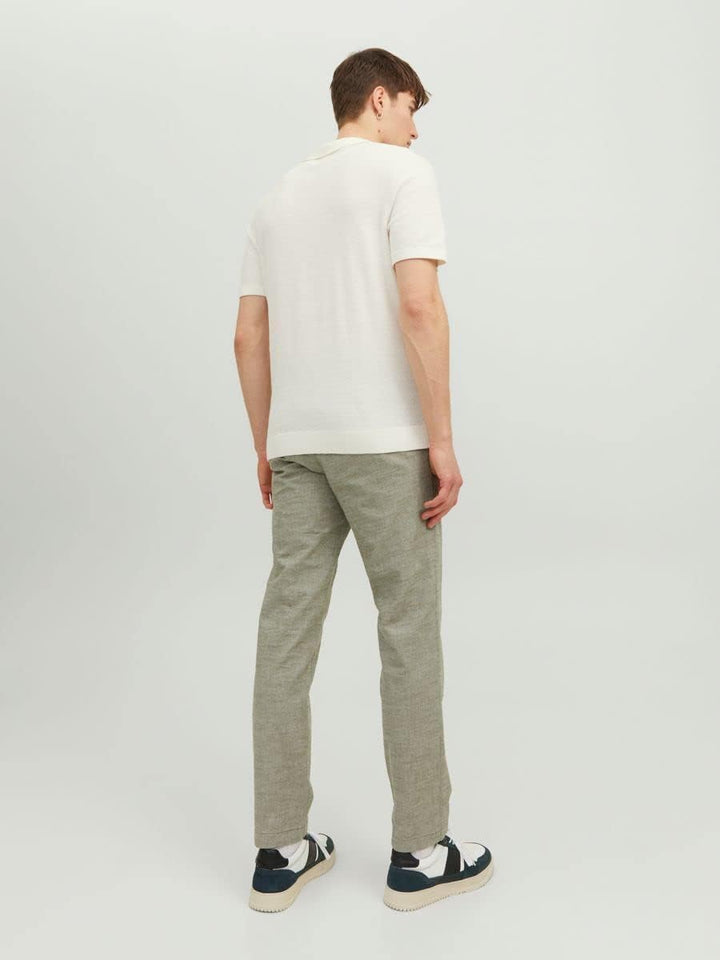 JACK & JONES Herren Jpstollie Jjcove Linen AKM Chinohose 29W / 32L Deep Lichen Green, 29W / 32L Deep