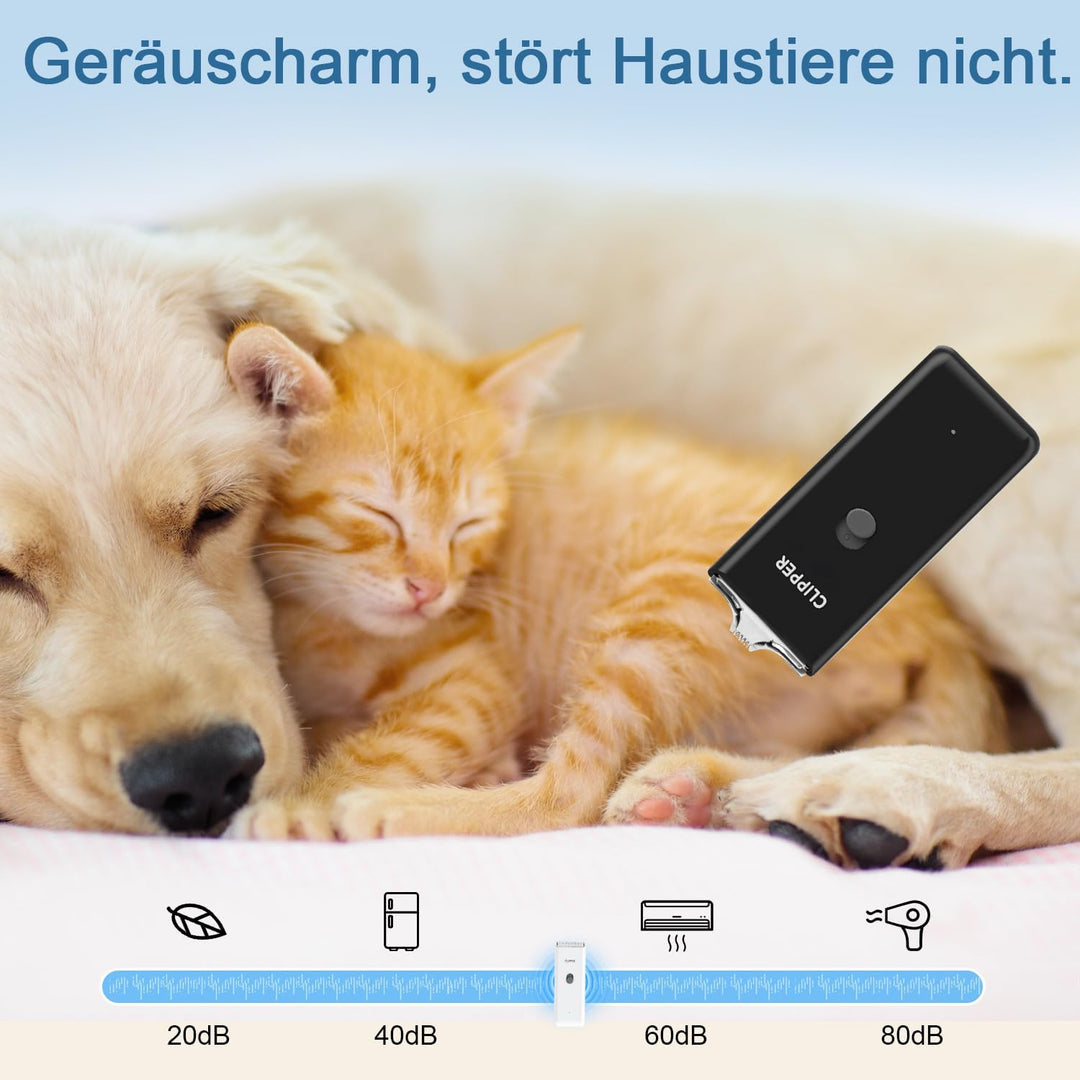 Mucek Pfotentrimmer für hunde, 2-in-1 Hundeschermaschine, Hundepfoten Trimmer mit 2 Multifunktions-S