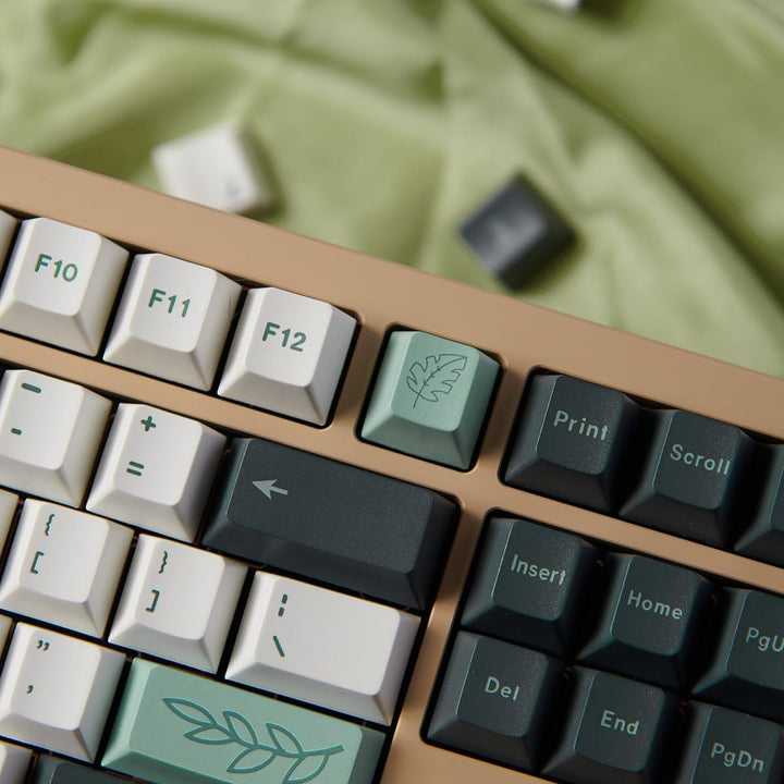 141 Tasten PBT Botanical Keycaps Cherry Profile DYE-SUB Geeignet für 61/64/68/84/87/96/104/108 Mecha