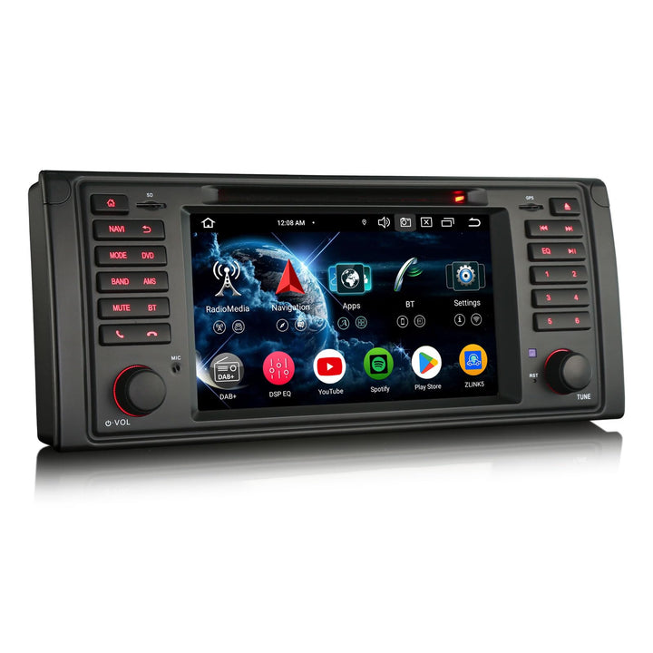 Erisin 8-Kern 4GB RAM+64GB ROM 7 Zoll Android 14 Autoradio GPS Navigation für BMW 5er E39 M5 Unterst