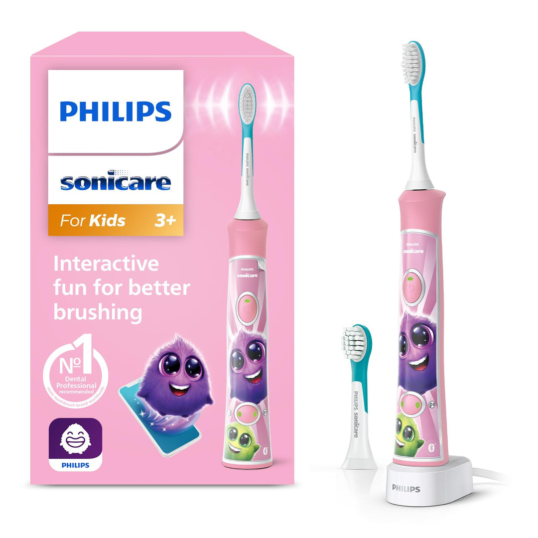 Philips Sonicare For Kids, elektrische Schallzahnbürste mit App, für Kinder ab 3 Jahren, mit SmarTim