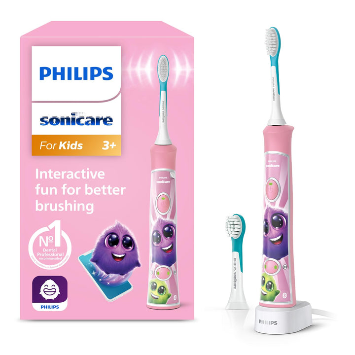 Philips Sonicare For Kids, elektrische Schallzahnbürste mit App, für Kinder ab 3 Jahren, mit SmarTim