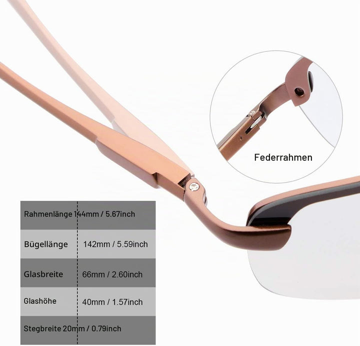 MIRYEA Herren Photochromatisch Sportbrille Polarisiert Sonnenbrille UVA UVB Brillen 3043-braun, 3043