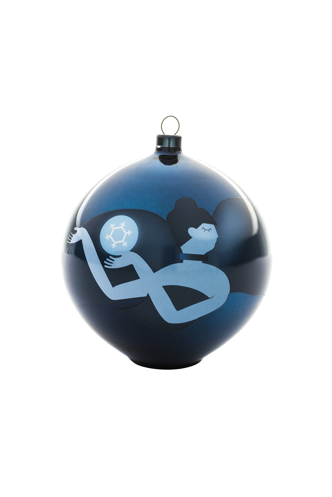 Alessi AAA07 6 Blue Christmas Weihnachtsschmuck - mundgeblasenes Glas, blau. Ballerina, Ballerina