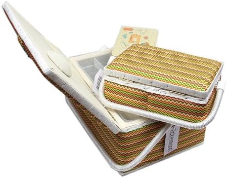 Ackermann Nähkorb-Set mit Tragegriff (1x gross und 1x mittel) + 1x kleine Accessoires-Box aus Metall