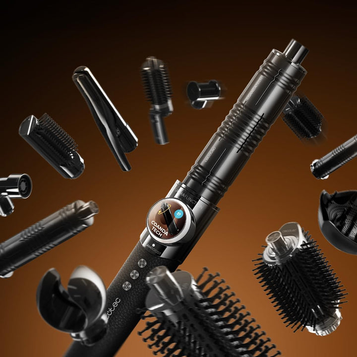 Cecotec Multifunktionaler Luft-Haarstyler mit 14 Zubehörteilen AirGlisse 14in1 Platinum. 110.000 U/m