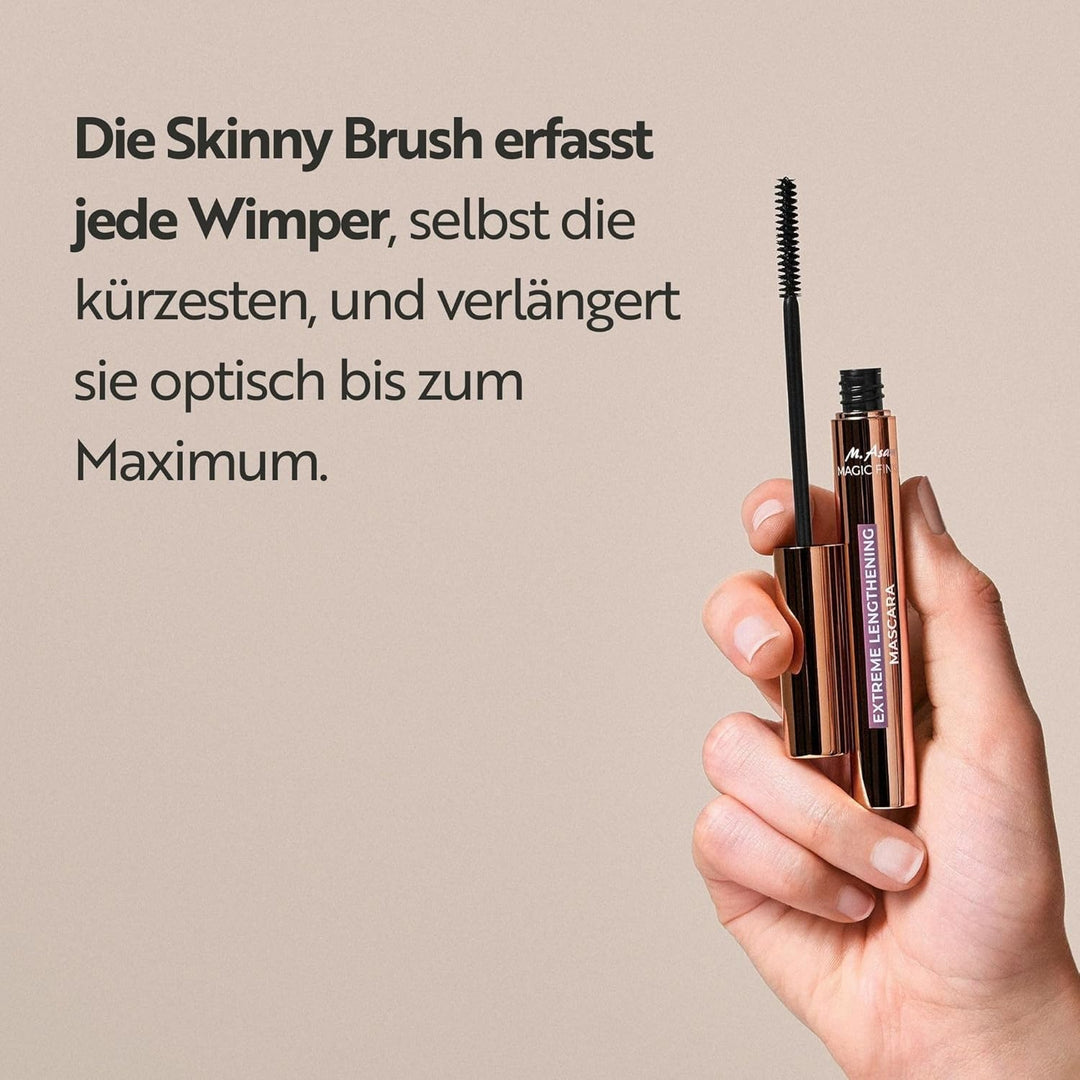 M. Asam MAGIC FINISH Extreme Lengthening Mascara Deep Black (7ml) – Wimperntusche mit Wimpernbürste