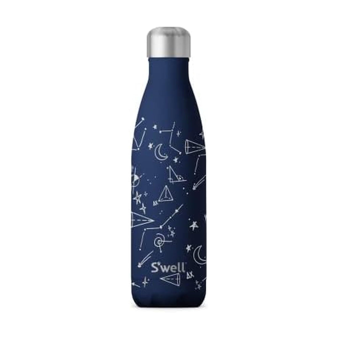 S'well Edelstahl-Wasserflasche, 482 ml, Midnight Sky, dreilagig, vakuumisolierte Behälter, hält Getr