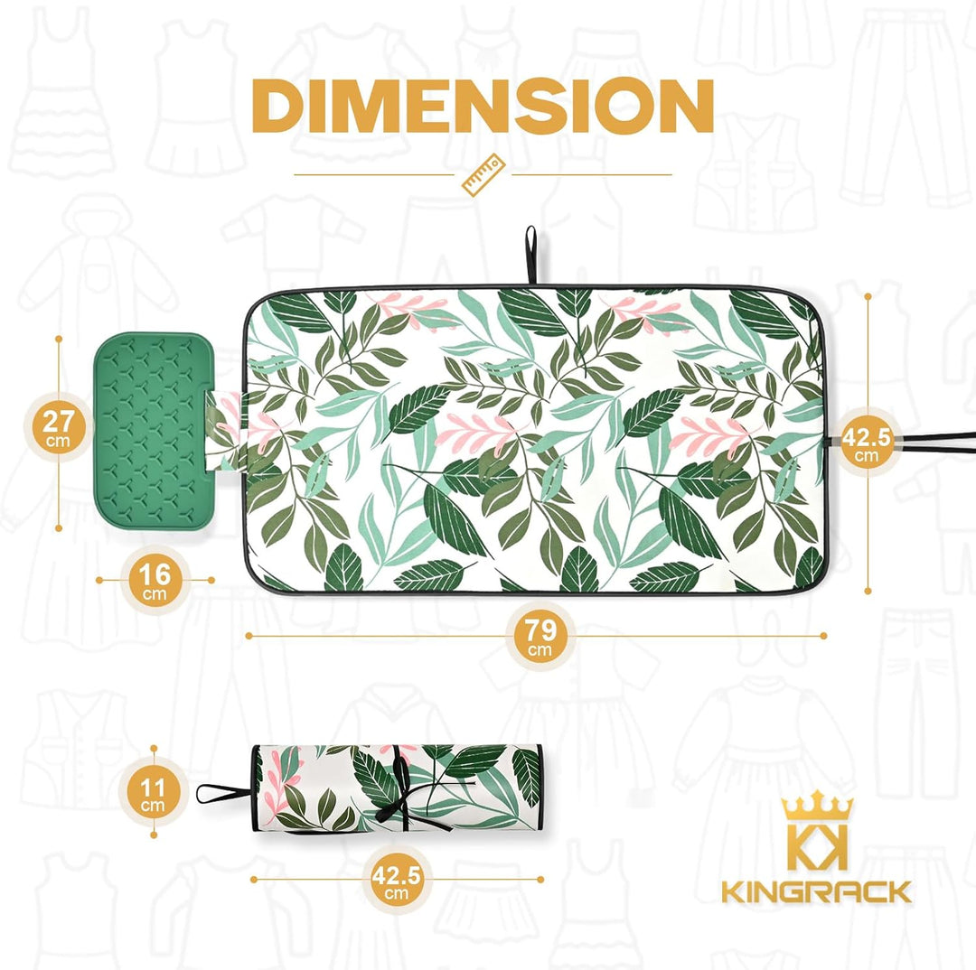 KINGRACK Bügelmatte für Dampfbügeleisen 79x42cm, Bügeldecke für Tisch mit Hitze, Extrem rutschfeste