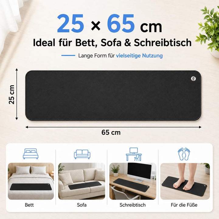 Erdungsmatte für Besseren Schlaf Leitfähige Erdungsmatte Mit 15ft Erdungskabel Universal Pad 25x65cm