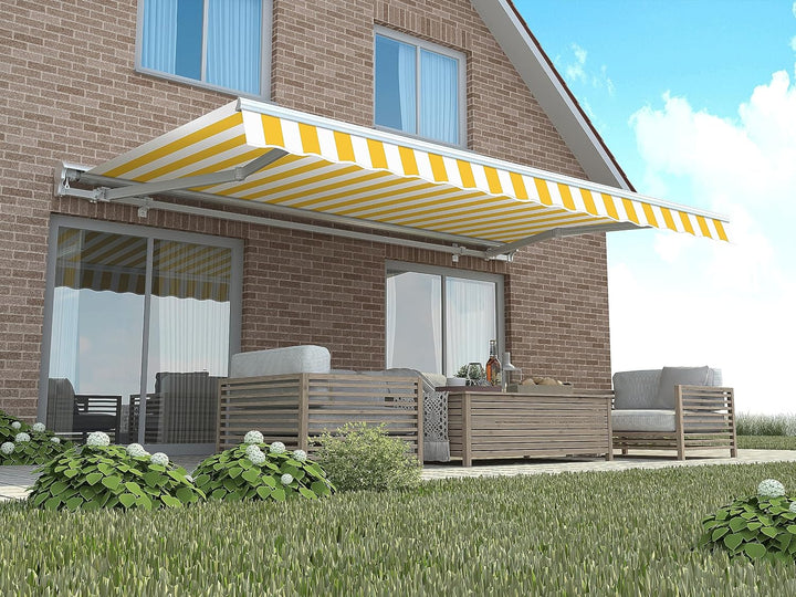 home Trends Markisenstoff Markise mit Volant 4 x 3 m Markisenbespannung ersatzstoff 387 x 300cm Balk