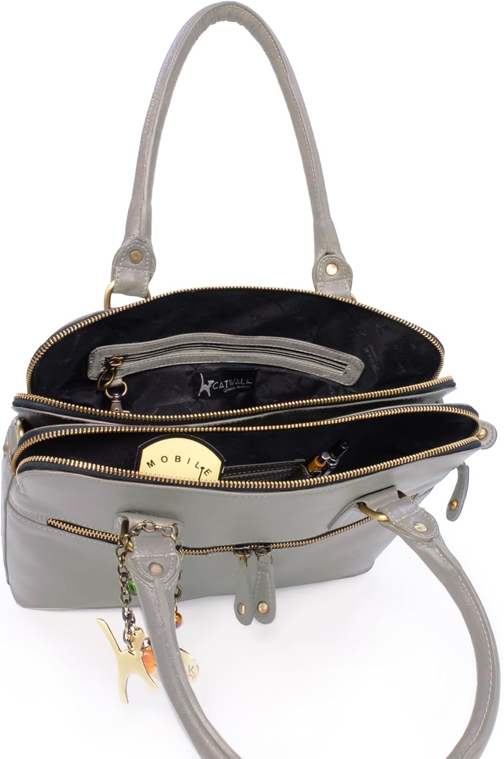 Catwalk Collection Handbags - Leder - Grosse Schultertragetasche/Umhängetasche/Shopper/Tote - Handta