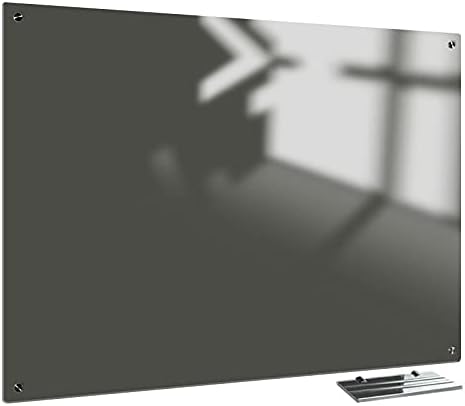Whiteboard Glas Solid Grau Magnetisch 60x90 cm | Sam Creative Whiteboard | Design Whiteboard aus Gla