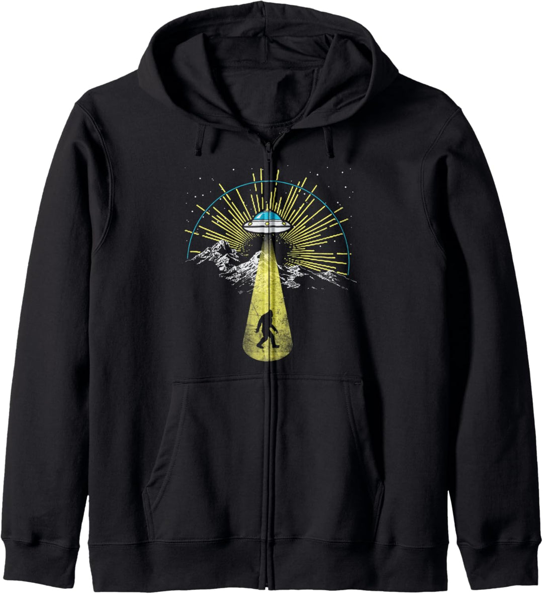 Bigfoot UFO Abduction - Stars & Mountains Graphic Kapuzenjacke