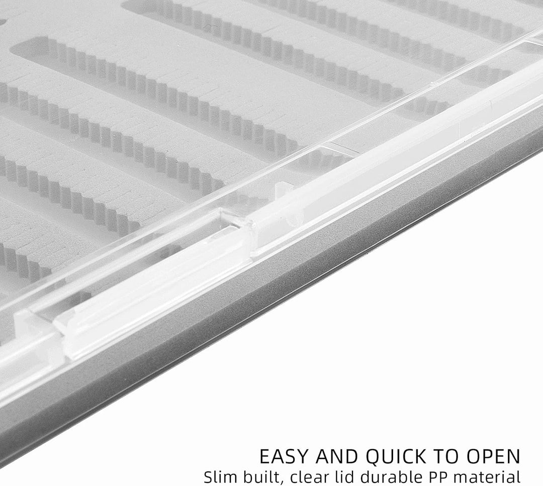 SF Fliegenfischen Box Fliegendose Fliegenbox Köderbox für Fliegen mit Transparent A4-Grösse # Schaum