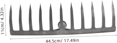 Cabilock Gartenrechenkopf 2 Stücke Garten Rechen Rasenrechen Breite Harke Laubrechen Eisen Rake Rech