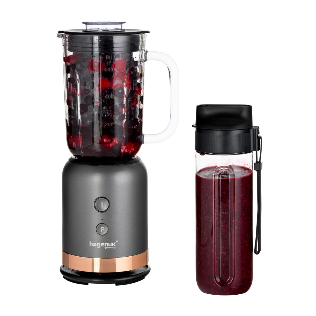 2in1 Glasmixer To Go | 350 Watt | Glasmixbehälter | To Go Becher aus Tritan Kunststoff | BPA Frei