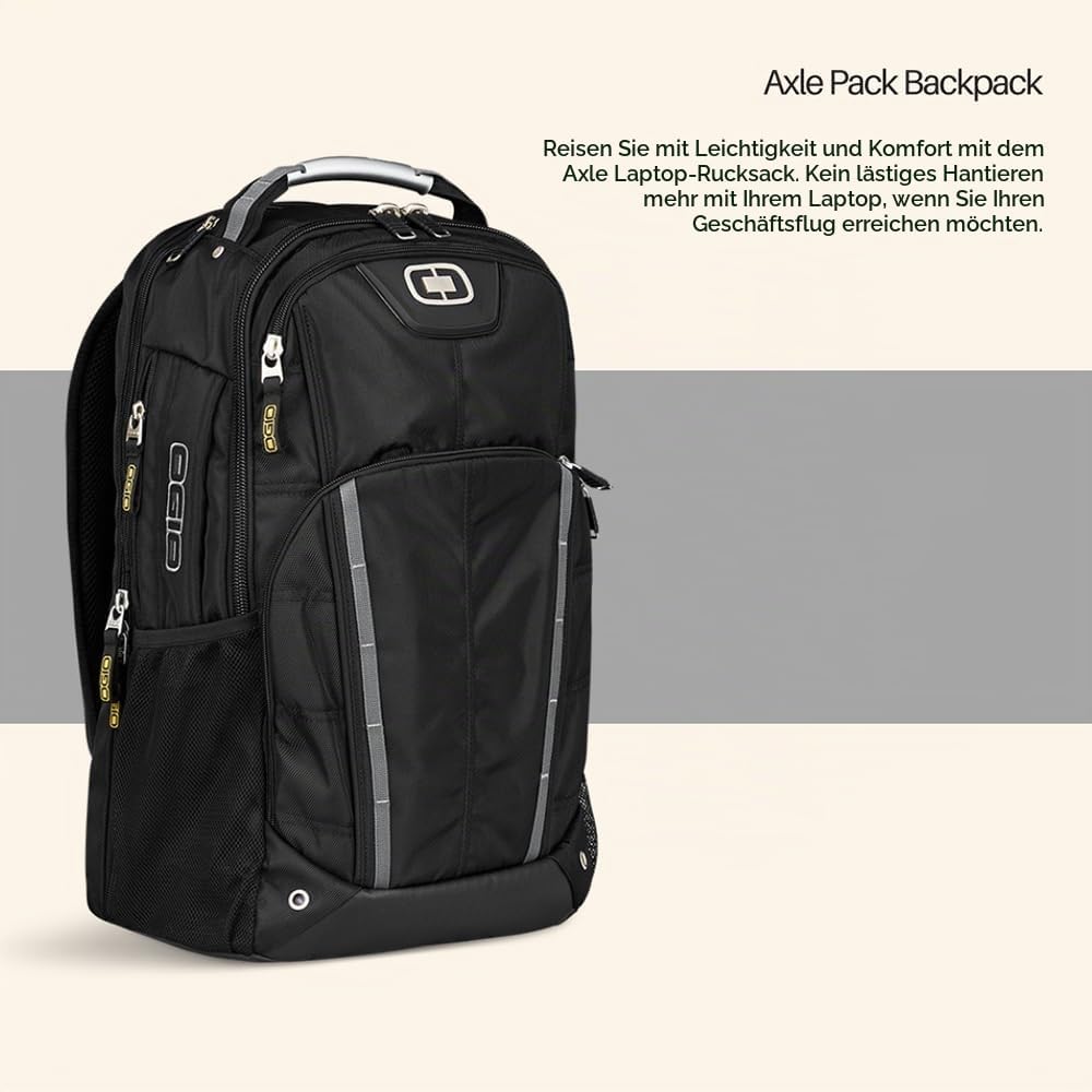 OGIO Unisex Axle Convenient 17 Zoll Laptop/Tablet Fach Rucksack (1 Stück) Stk Schwarz, Stk Schwarz