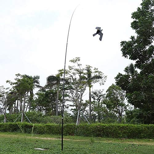 Ausziehbarer Vogelschreck, Verteidiger Falke Drachen, Fliegender Falkdrachen mit 7m Teleskopstange,