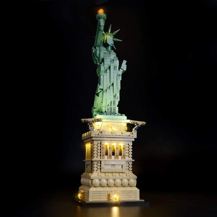 Briksmax Led Beleuchtungsset für Architecture Freiheitsstatue, Kompatibel Mit Lego 21042 Bausteinen