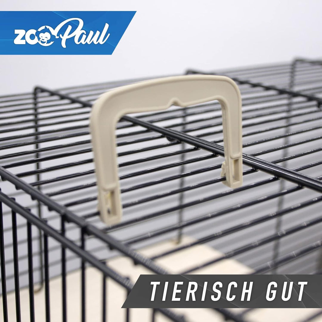 Interzoo Nagerkäfig, Hamsterkäfig, Käfig, Etagen-Käfig REX 3 beige Holzausstattung