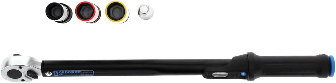 GEDORE Drehmomentschlüssel-Satz mit Vierkantantrieb, 1/2", 40-200 N·m, Set mit Kraftsteckschlüsseln/