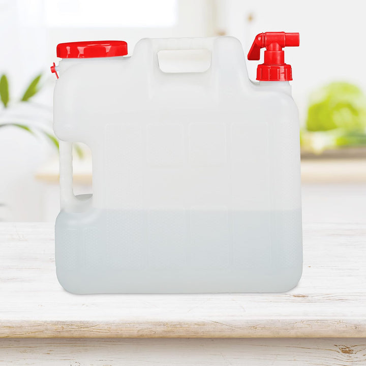 Relaxdays Wasserkanister mit Hahn, Schraubdeckel, Trinkwasserkanister Camping, 25l Tank, BPA-frei, K