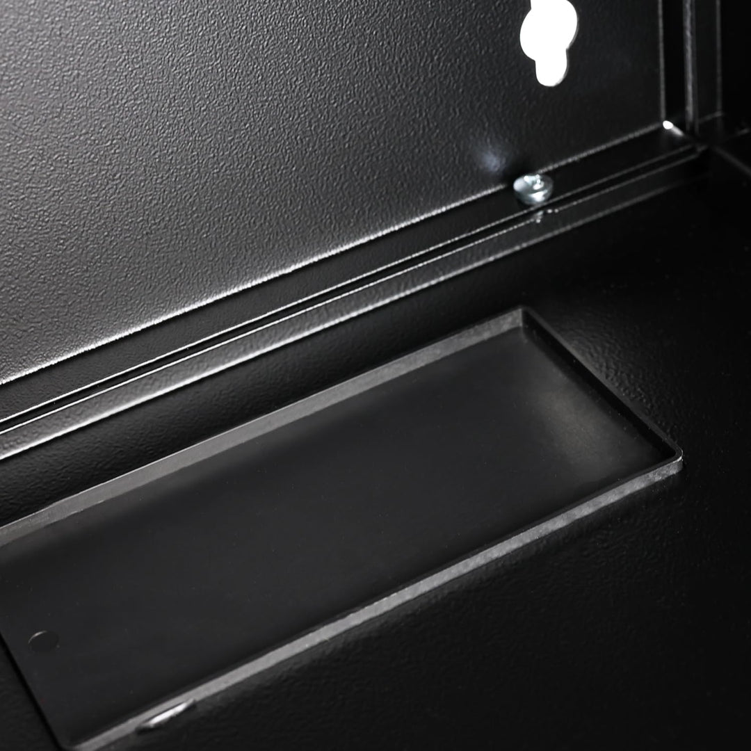 HMF 63406-02 Netzwerkschrank, Serverschrank 10 Zoll | 6 HE | 300 mm Tiefe | Voll montiert | Glastür