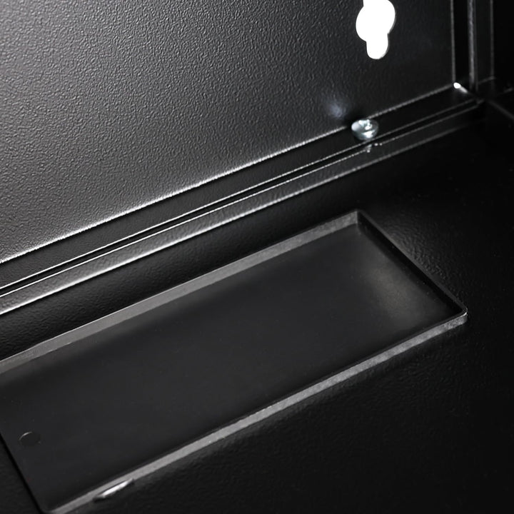 HMF 63412-02 Netzwerkschrank, Serverschrank 10 Zoll | 12 HE | 300 mm Tiefe | Voll montiert | Glastür