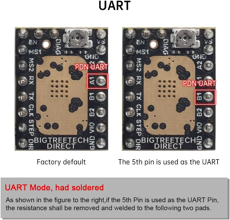BIGTREETECH DIRECT TMC2209 V1.2 Schrittmotor-Treiber UART VS TMC2208 TMC2130 A4988 SKR V1.3 Pro Steu