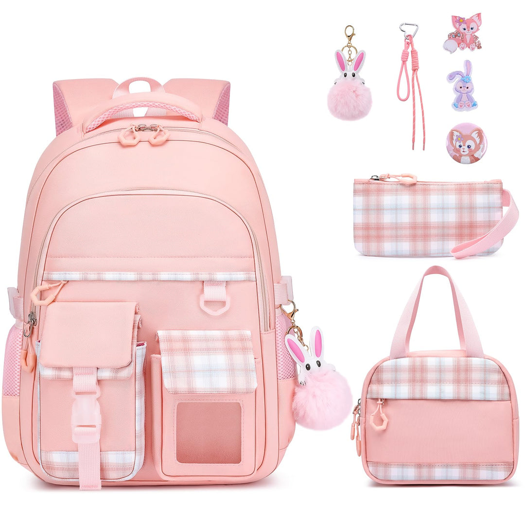 KEBEIXUAN Schulrucksack Mädchen | Cute Kinderschultasche 1. - 5. Klasse | Atmungsaktiv Wasserabweise
