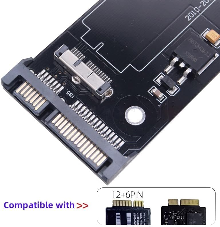CY USB 3.0 zu SATA 22Pin & 12+6Pin SSD PCB Disk Drive Kabel Adapter kompatibel mit 2010 2011 MAC Air