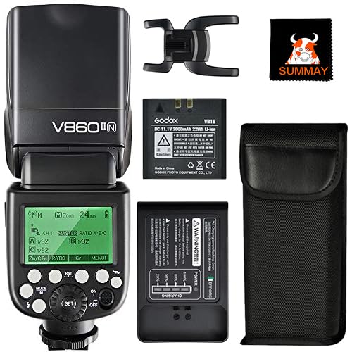 GODOX V860IIN Speedlite 2,4G HSS 1/8000S GN60 2000mAh Wiederaufladbare Akku TTL Kamera Blitz Blitzge