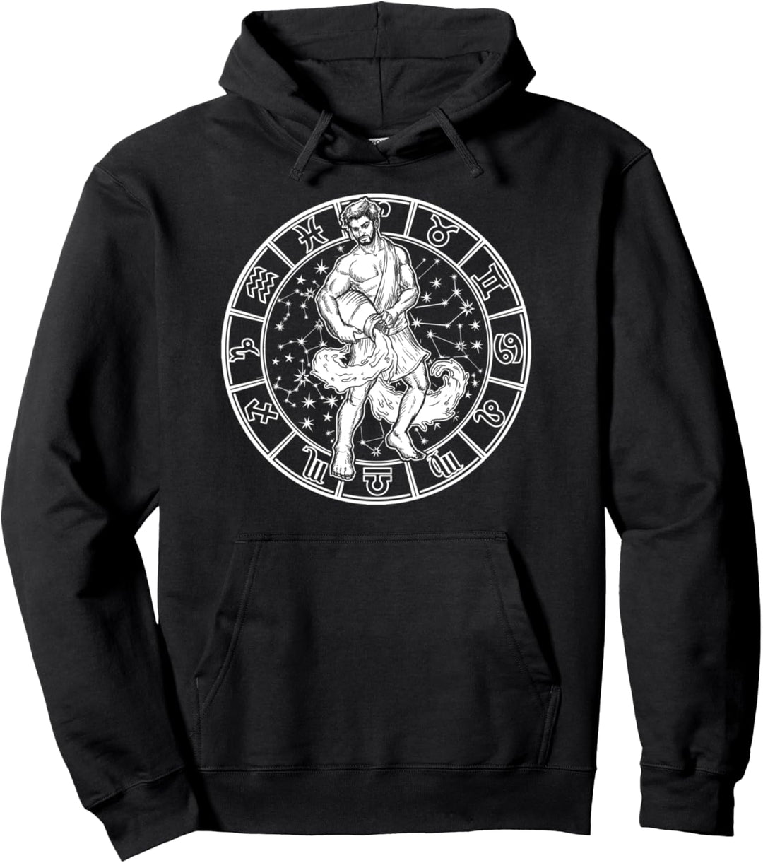 Aquarius Zodiac Astrology Horoscope Vintage Unisex Pullover Hoodie
