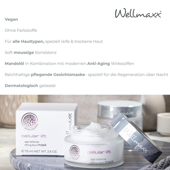 Wellmaxx cellular lift age defense lifting face mask