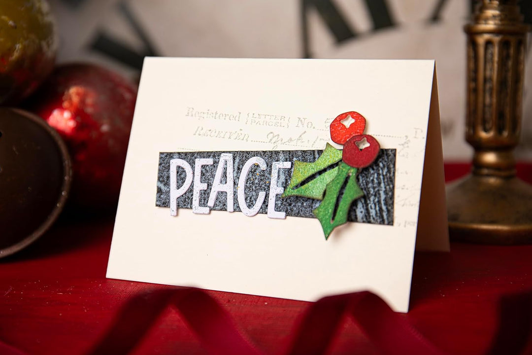 Sizzix Thinlits Set 49er-Pack Santa Greetings Colorize von Tim Holtz | 666338 | Hauchdünne Stanzform