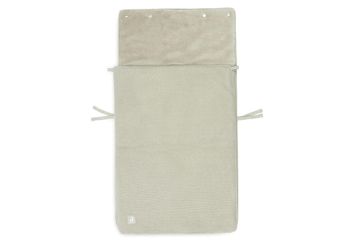 Jollein Fusssack Basic Knit Olive Green - Für Babyschale Kinderautositz Gruppe 0+ und Kinderwagen -