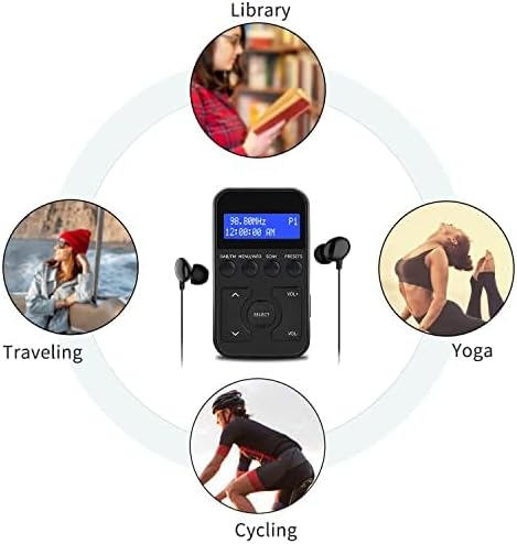MangoKit Kleines Tragbares Mini DAB/DAB+/UKW-Radio,Digitales Taschenradio mit Kopfhörer,Wiederauflad