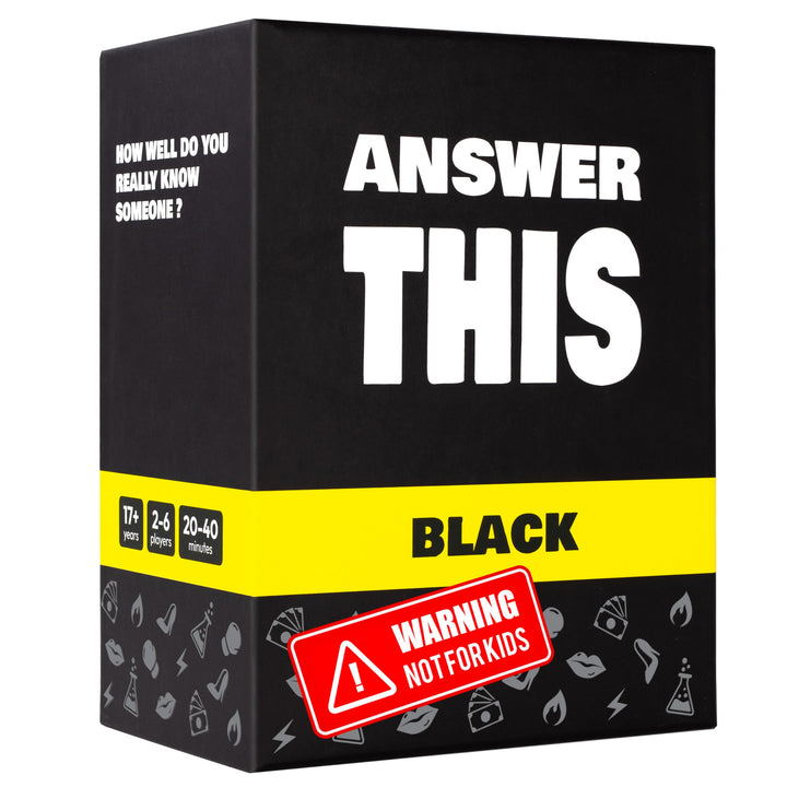 Answer This - Black - English - How Well Do You Really Know Your Friends? - Hilarious Party Card Gam