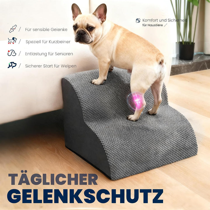 Mora Pets Hundetreppe für Kleine Hunde Haustiertreppe für Bett und Sofa Hunde Treppe rutschfeste was