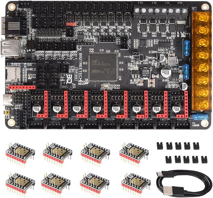 BIGTREETECH Octopus V1.1 Steuerplatine mit 8pcs TMC2208 UART, 32 Bit Kompatibler Touchscreen der TFT